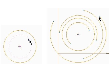 concentric arcs sketch