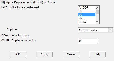 disp load on node 4