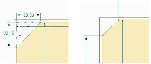 normal and trim chamfer