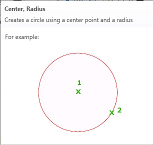 center and radius circle