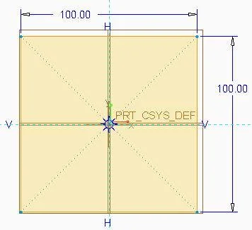 offset rectangle in creo parametric sketch