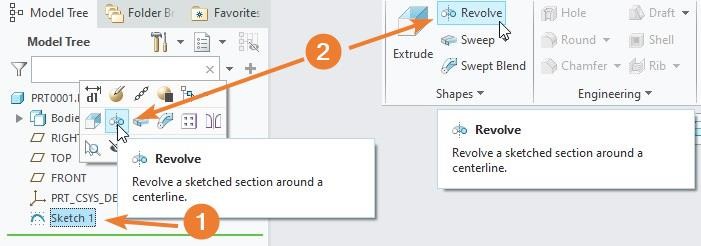 revolve-tool-selection